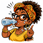 Drinking my water and minding my business.