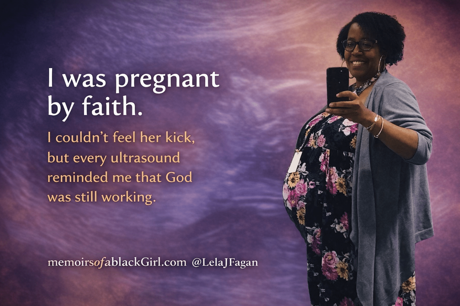 Pregnant mother sharing testimony about living with uterine fibroids and trusting God during a high-risk pregnancy.